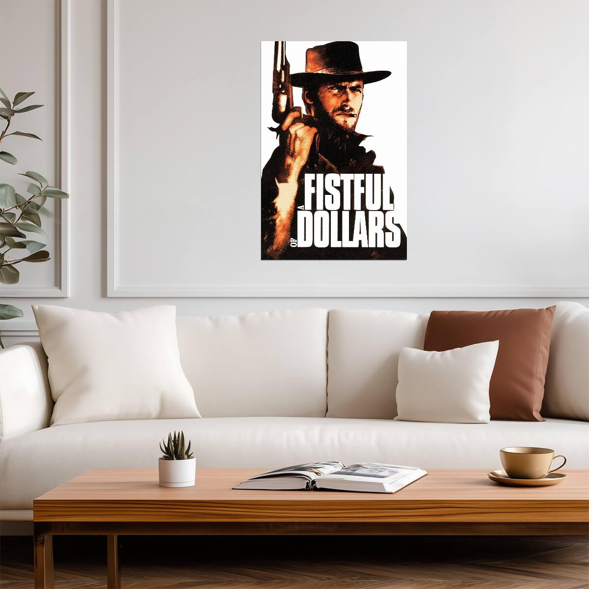 A Fistful of Dollars Poster | Clint Eastwood with a Revolver - Movies & TV Poster