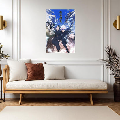 Jujutsu Kaisen Poster | Satoru Gojo and Suguru Geto Beneath a Blue Sky - Anime Poster