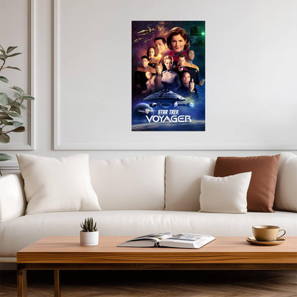 Star Trek Voyager TV Series Poster | Captain Janeway and Voyager Crew - Movies & TV Poster