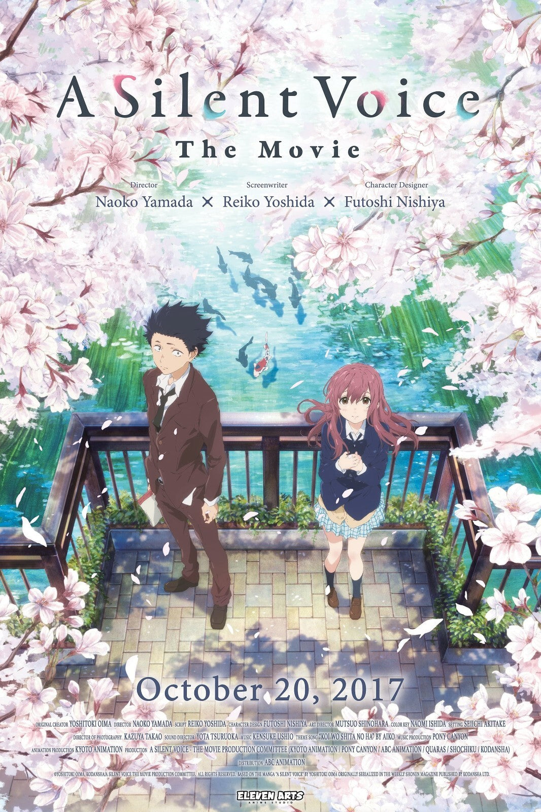 A Silent Voice Poster | Shoya and Shoko Cherry Blossom Anime Print - Anime Poster