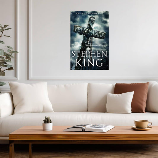 Pet Sematary Poster | Stephen King Book Cover - Type & Quotes Poster