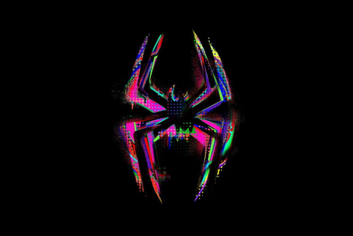 Spider-Man Across the Spider-Verse Movie Poster | Neon Spider Emblem - Movies & TV Poster