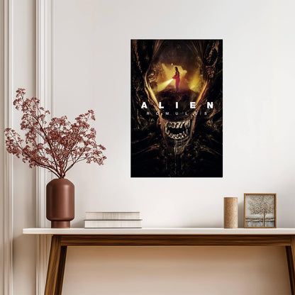 Alien Romulus Movie Poster | Xenomorph Mouth Collage Print - Movies & TV Poster