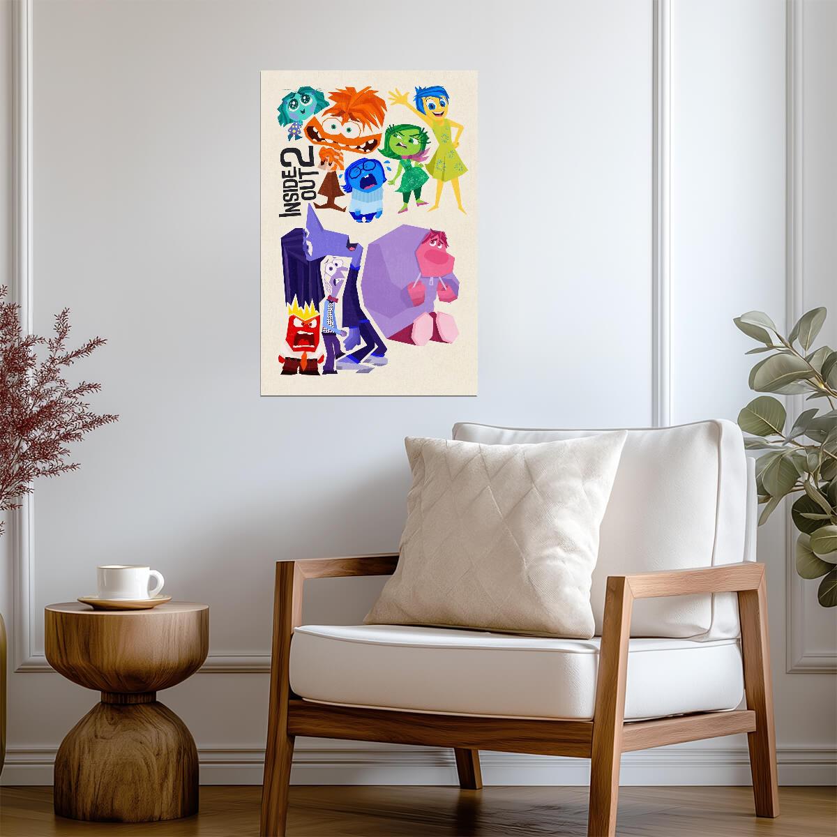 Inside Out 2 Movie Poster | Geometric Emotions Illustration - Movies & TV Poster