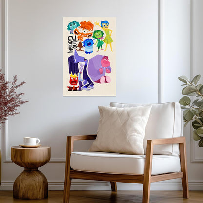 Inside Out 2 Movie Poster | Geometric Emotions Illustration - Movies & TV Poster