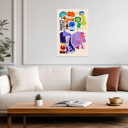 Inside Out 2 Movie Poster | Geometric Emotions Illustration - Movies & TV Poster