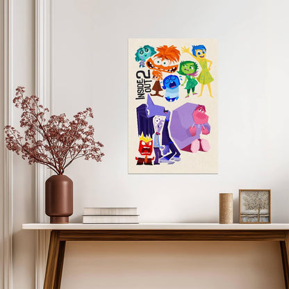 Inside Out 2 Movie Poster | Geometric Emotions Illustration - Movies & TV Poster