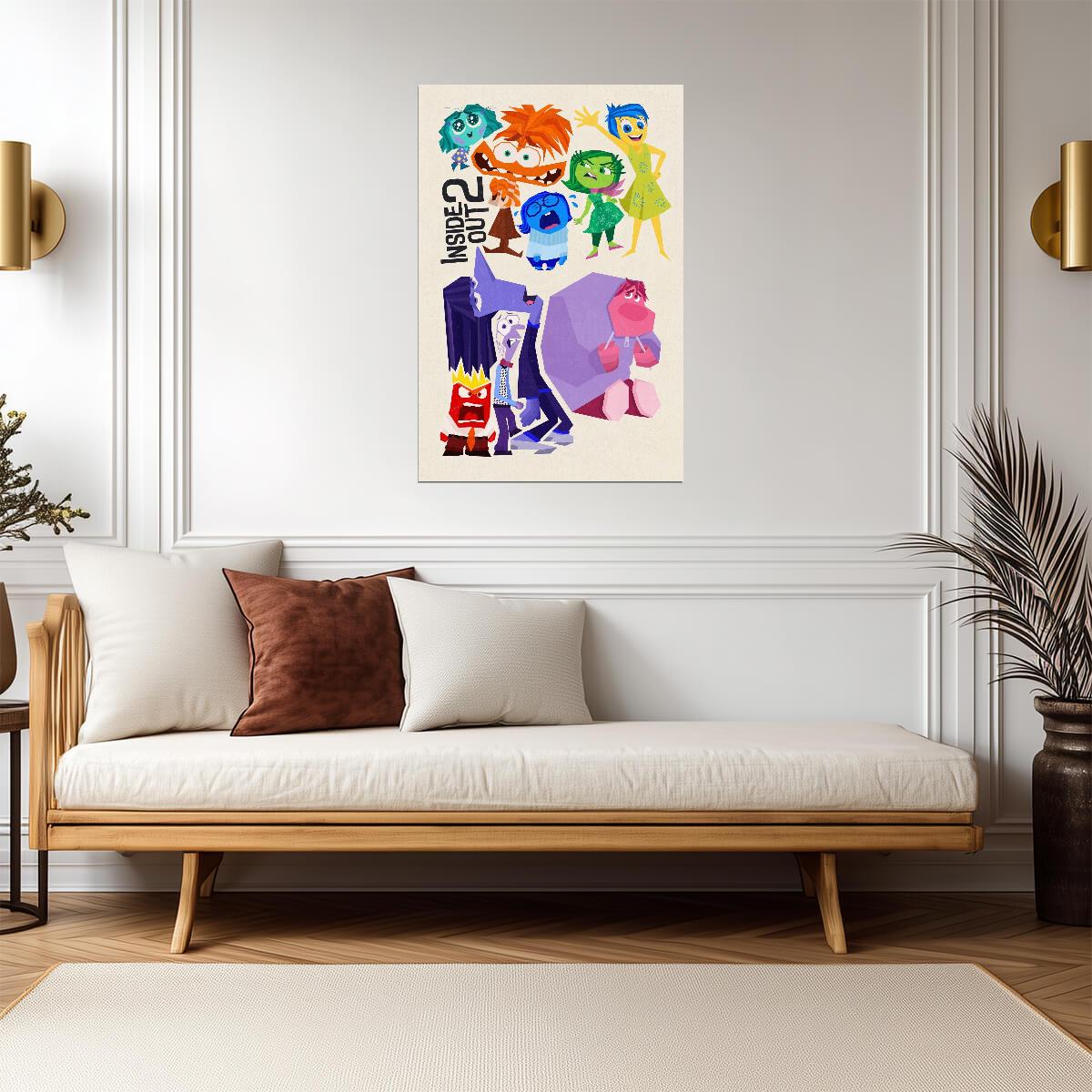 Inside Out 2 Movie Poster | Geometric Emotions Illustration - Movies & TV Poster