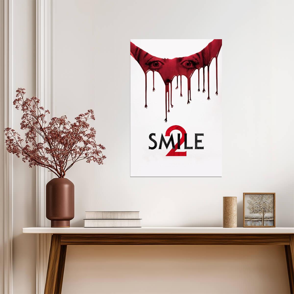 Smile 2 Movie Poster | Bleeding Smile with Eyes - Movies & TV Poster