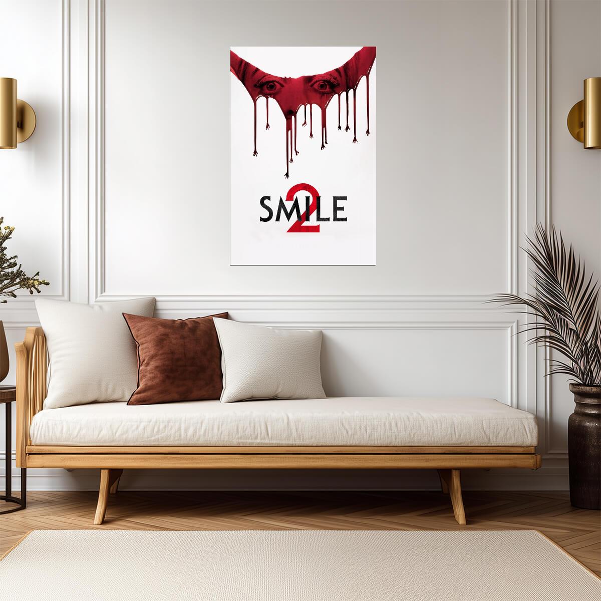 Smile 2 Movie Poster | Bleeding Smile with Eyes - Movies & TV Poster