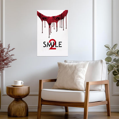 Smile 2 Movie Poster | Bleeding Smile with Eyes - Movies & TV Poster