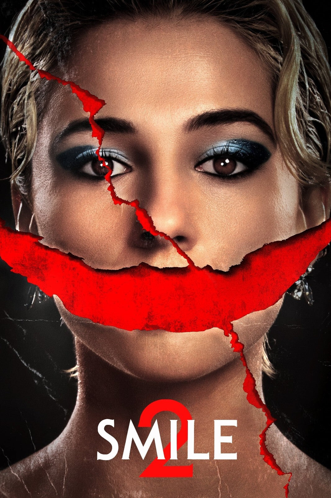 Smile 2 Movie Poster | Torn Face Portrait of Naomi Scott as Skye Riley - Movies & TV Poster