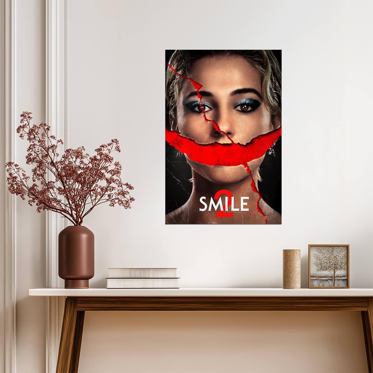 Smile 2 Movie Poster | Torn Face Portrait of Naomi Scott as Skye Riley - Movies & TV Poster