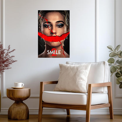 Smile 2 Movie Poster | Torn Face Portrait of Naomi Scott as Skye Riley - Movies & TV Poster