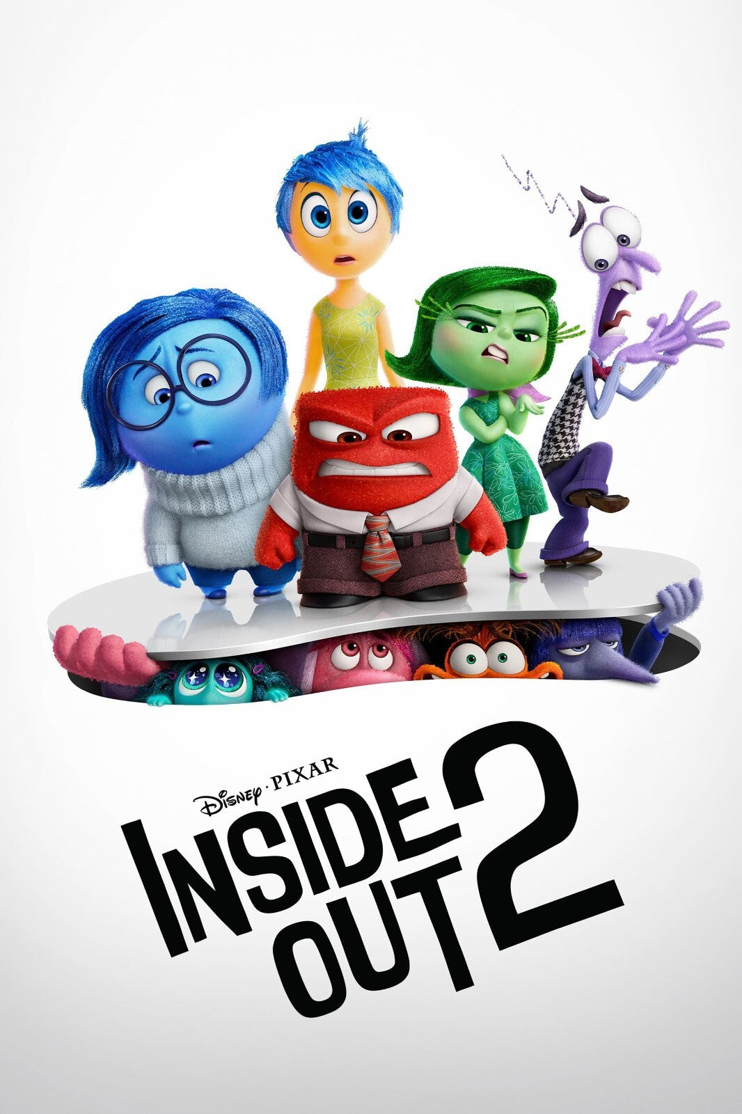Inside Out 2 Movie Poster | Emotions Peeking through White Paper - Movies & TV Poster