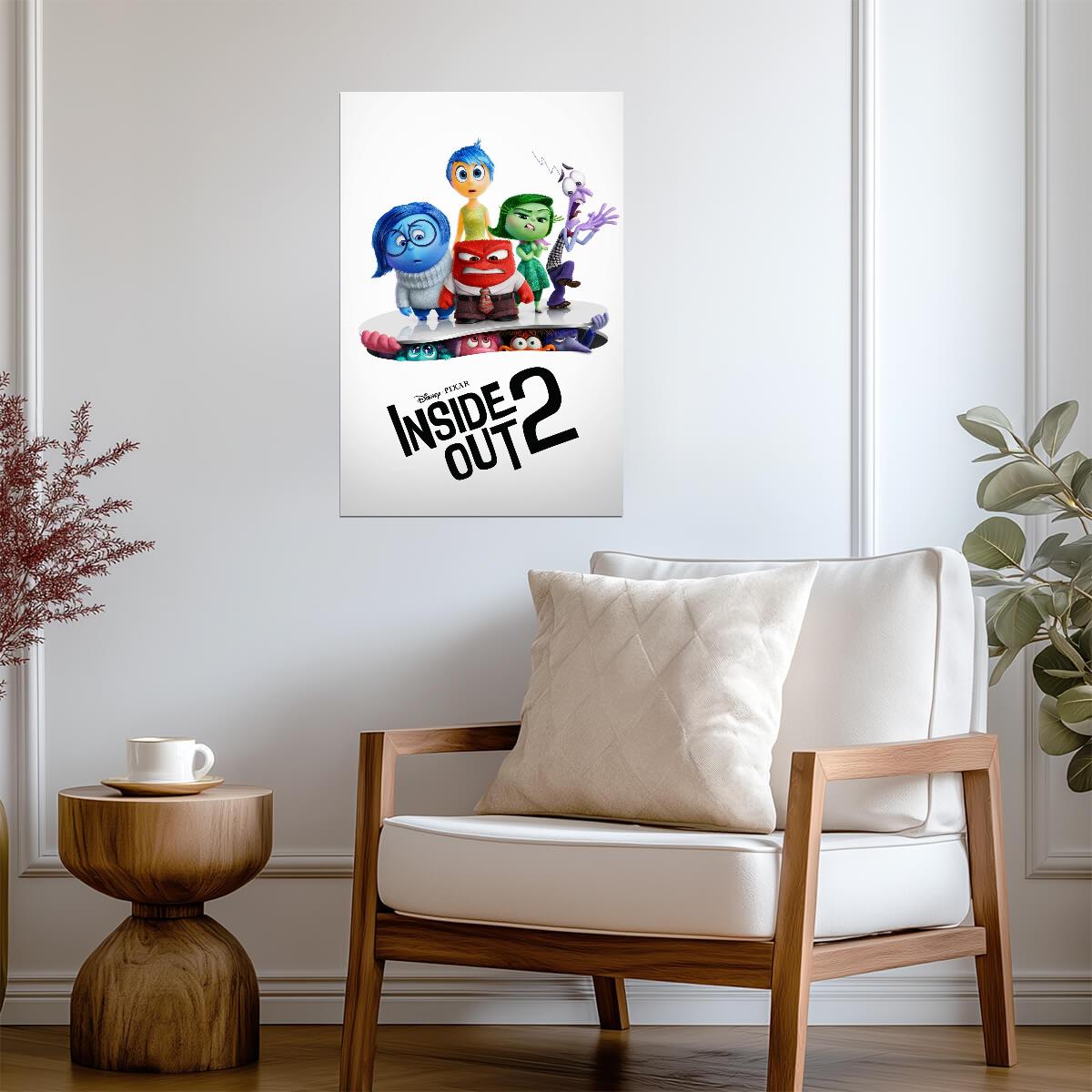 Inside Out 2 Movie Poster | Emotions Peeking through White Paper - Movies & TV Poster