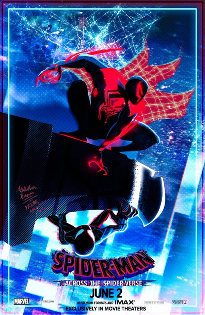 Spider-Man Across the Spider-Verse Movie Poster | Miles and Spider-Man 2099 in Blue - Movies & TV Poster