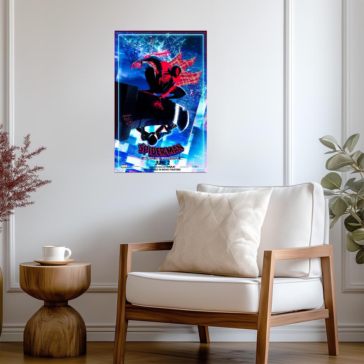 Spider-Man Across the Spider-Verse Movie Poster | Miles and Spider-Man 2099 in Blue - Movies & TV Poster
