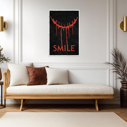 Smile 2022 Movie Poster | Dripping Red Smile on Black - Movies & TV Poster