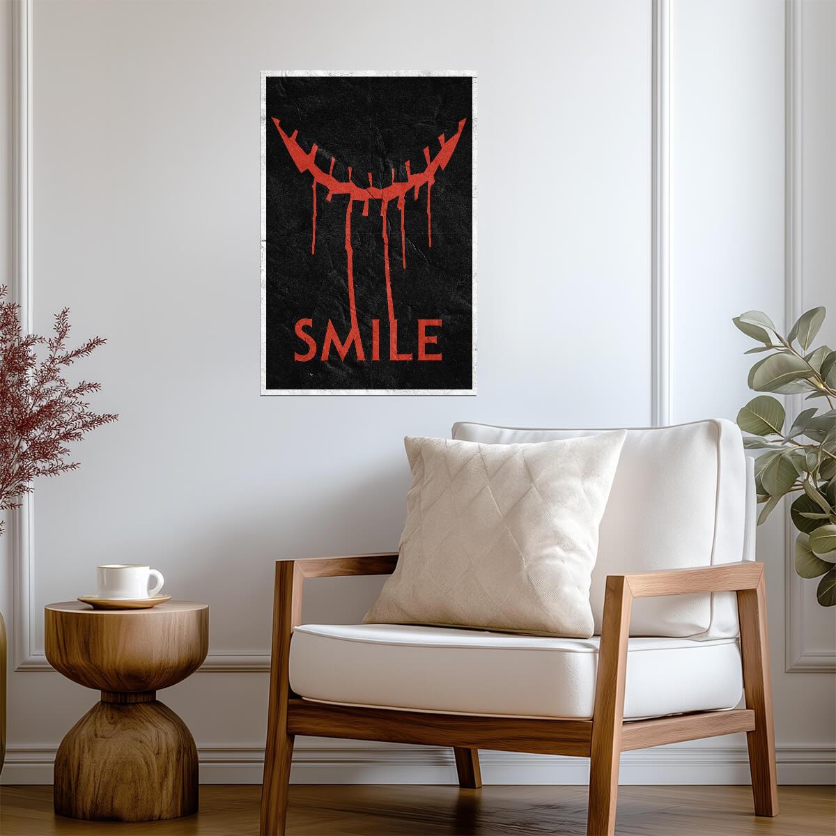 Smile 2022 Movie Poster | Dripping Red Smile on Black - Movies & TV Poster
