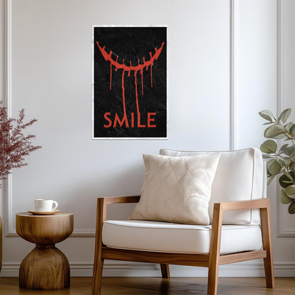 Smile 2022 Movie Poster | Dripping Red Smile on Black - Movies & TV Poster