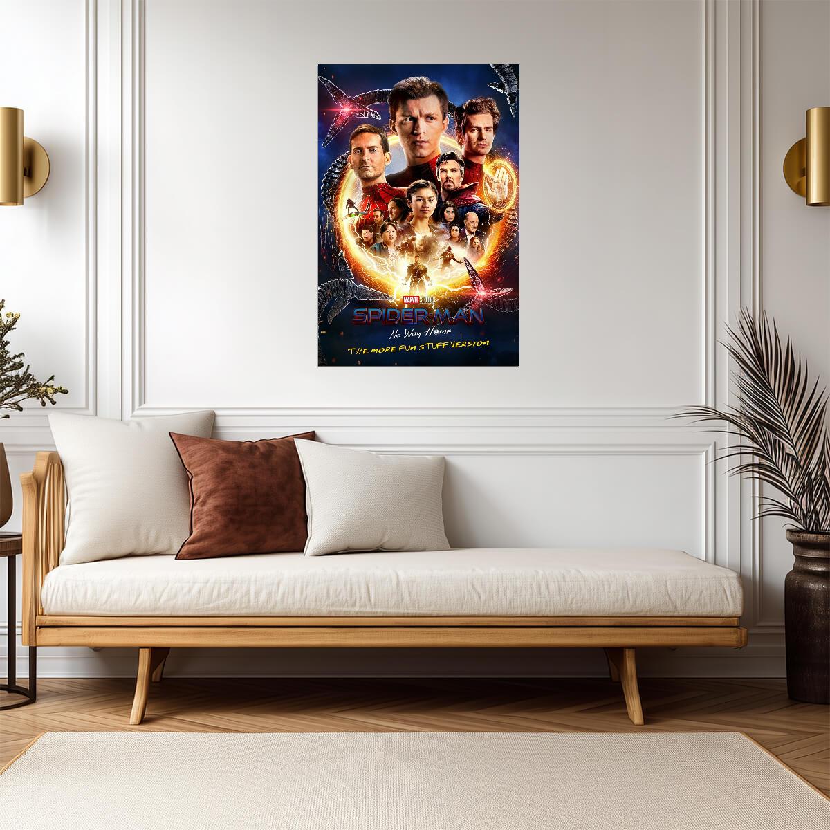 Spider-Man No Way Home Movie Poster | The More Fun Stuff Version Collage - Movies & TV Poster