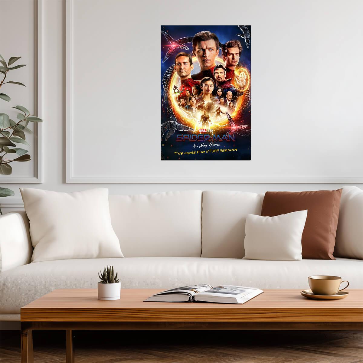 Spider-Man No Way Home Movie Poster | The More Fun Stuff Version Collage - Movies & TV Poster
