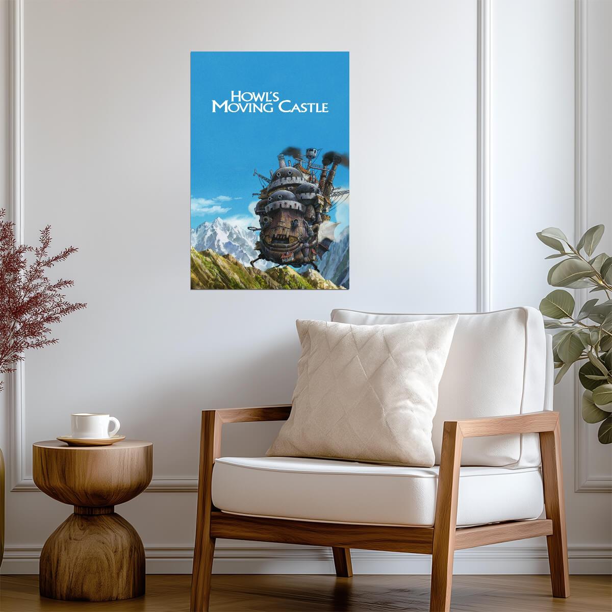 Howl's Moving Castle Movie Poster | Castle Beneath a Blue Sky - Anime Poster