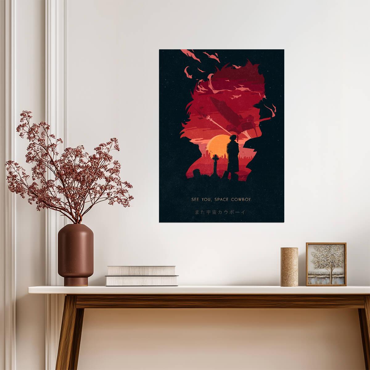 Cowboy Bebop Poster | Spike at Sunset | See You Space Cowboy - Anime Poster