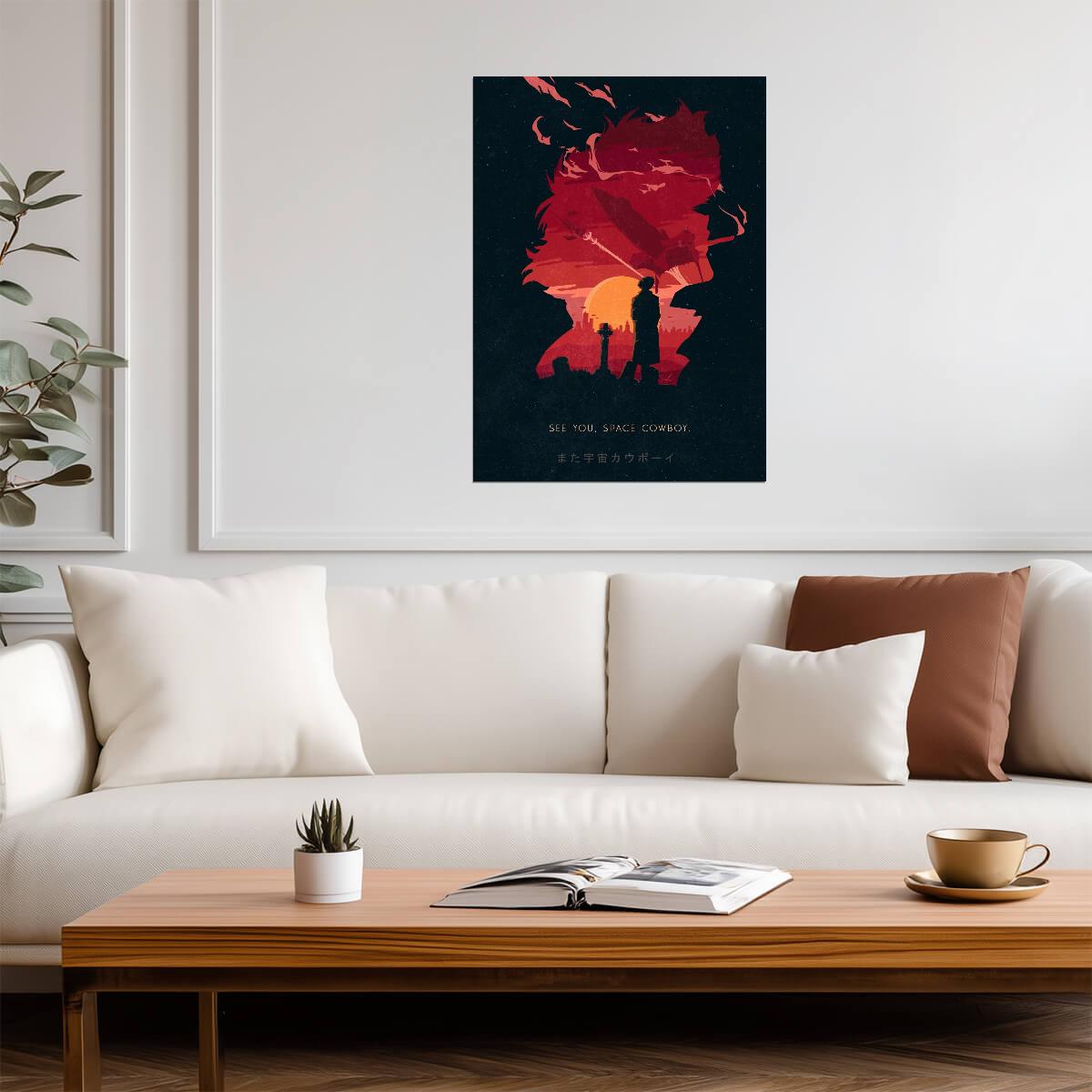 Cowboy Bebop Poster | Spike at Sunset | See You Space Cowboy - Anime Poster