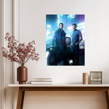 Blade Runner 2049 Movie Poster | Officer K and Deckard by a Spinner - Movies & TV Poster
