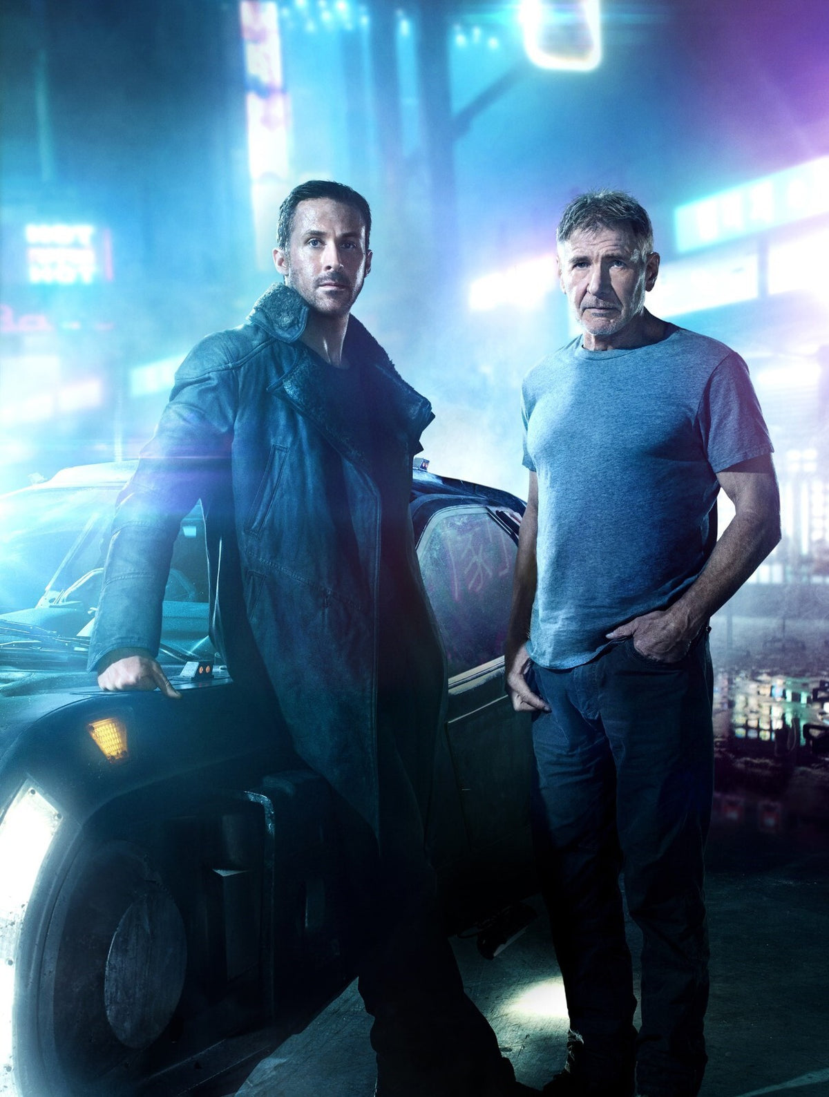 Blade Runner 2049 Movie Poster | Officer K and Deckard by a Spinner - Movies & TV Poster