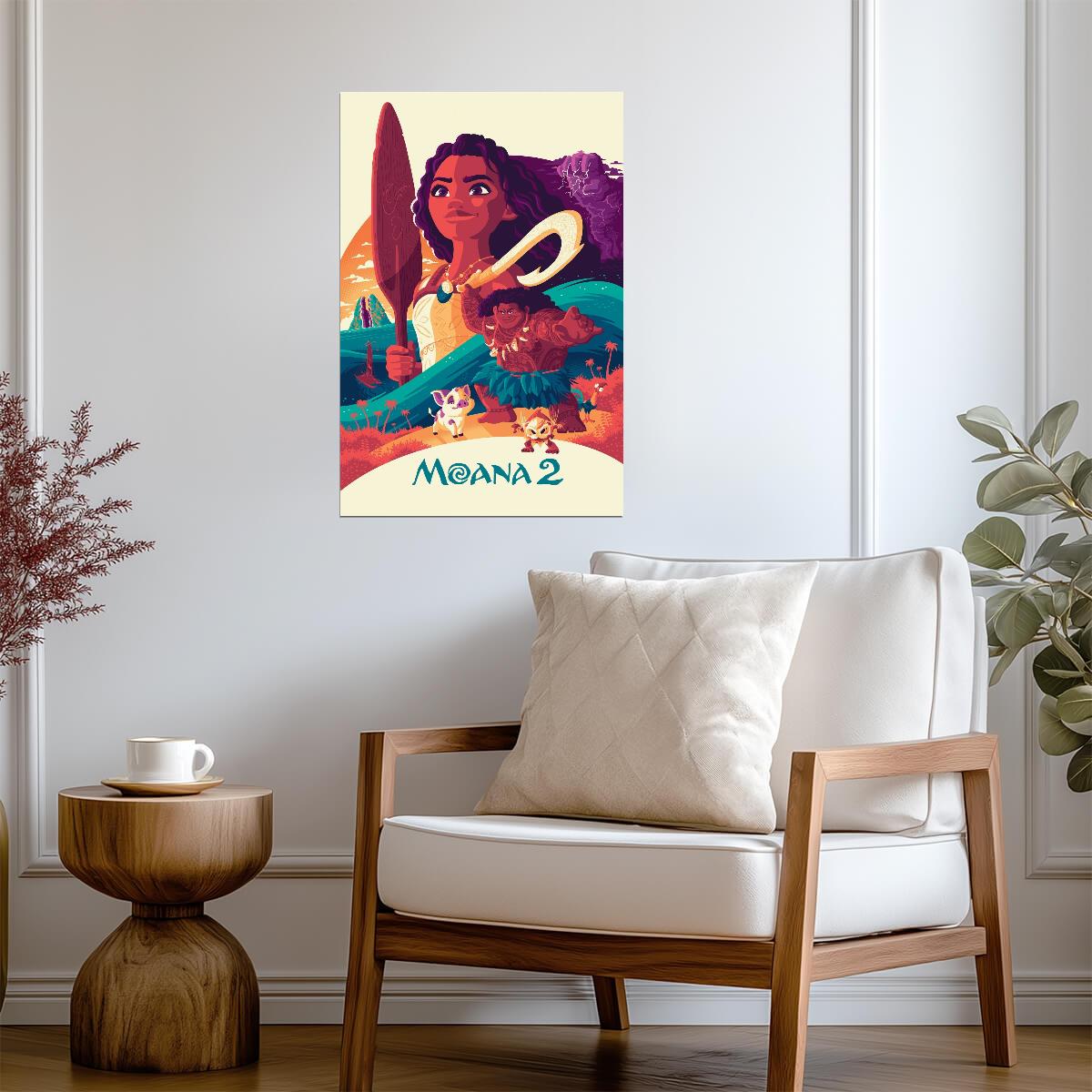 Moana 2 Movie Poster | Illustrated Island Adventure - Movies & TV Poster