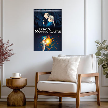 Howl's Moving Castle Movie Poster | Howl, Sophie and Calcifer Collage - Anime Poster