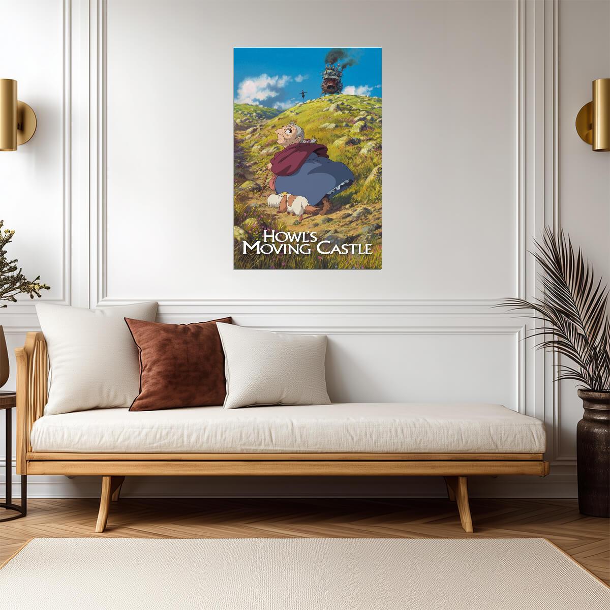 Howl's Moving Castle Movie Poster | Sophie on a Grassy Hill - Anime Poster