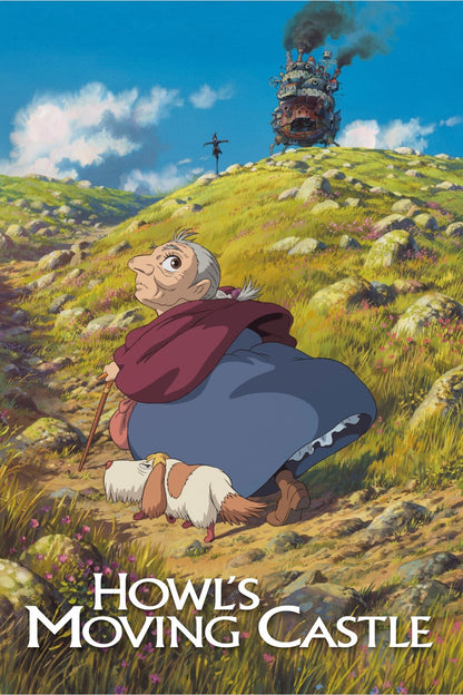 Howl's Moving Castle Movie Poster | Sophie on a Grassy Hill - Anime Poster