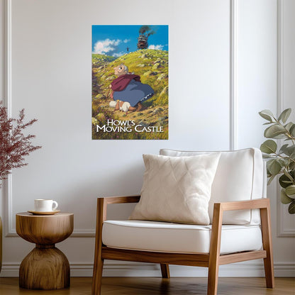 Howl's Moving Castle Movie Poster | Sophie on a Grassy Hill - Anime Poster