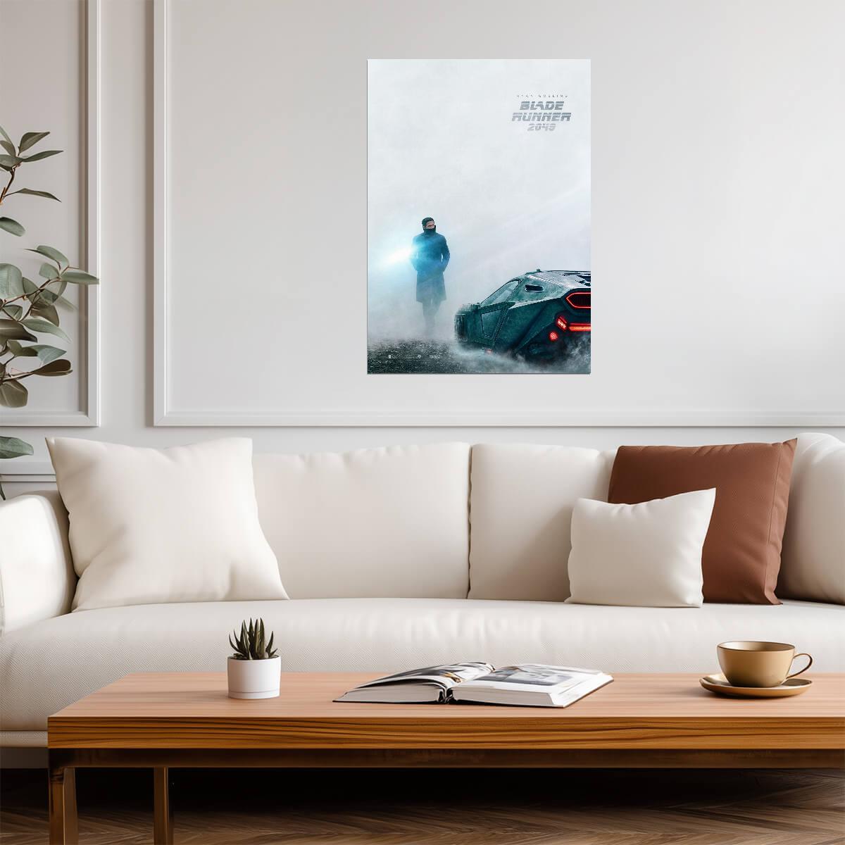 Blade Runner 2049 Movie Poster | Lone Figure in Snow beside a Spinner - Movies & TV Poster