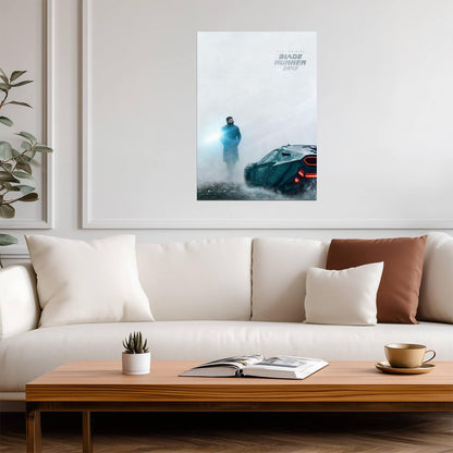 Blade Runner 2049 Movie Poster | Lone Figure in Snow beside a Spinner - Movies & TV Poster