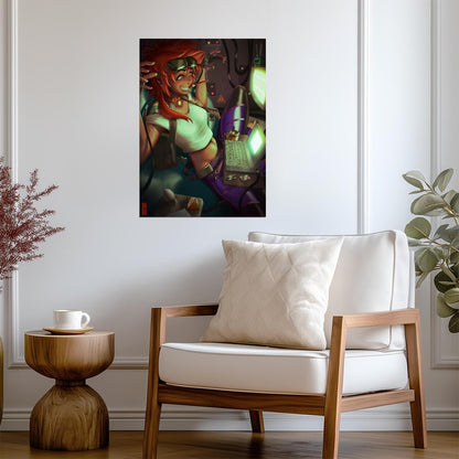 Cowboy Bebop Poster | Edward Hacking at a Computer - Anime Poster