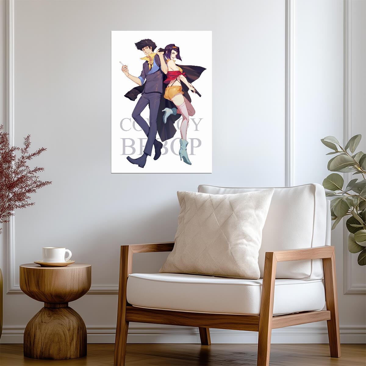 Cowboy Bebop Poster | Faye Valentine with Spike Spiegel - Anime Poster