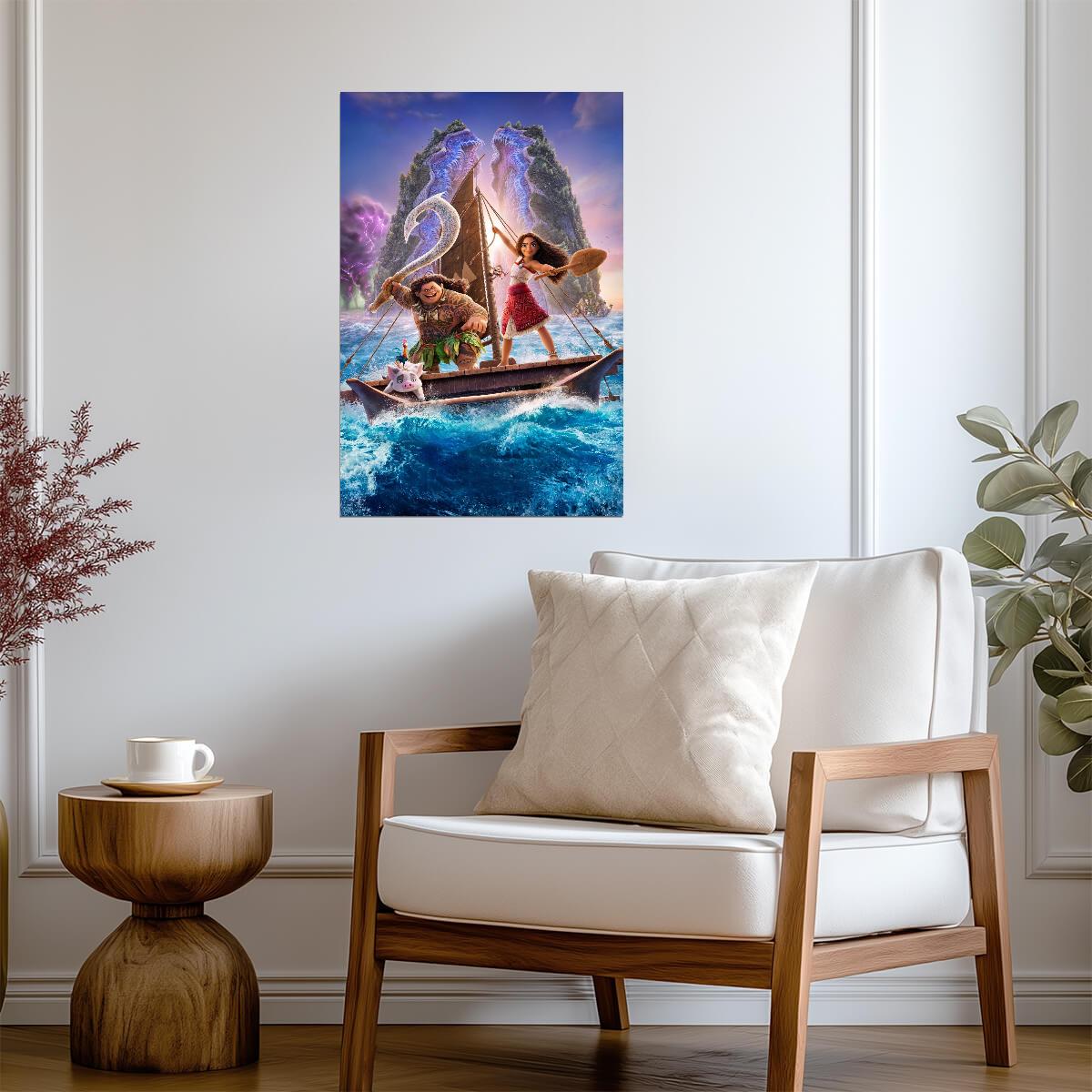 Moana 2 Movie Poster | Moana and Maui at the Split Island - Movies & TV Poster