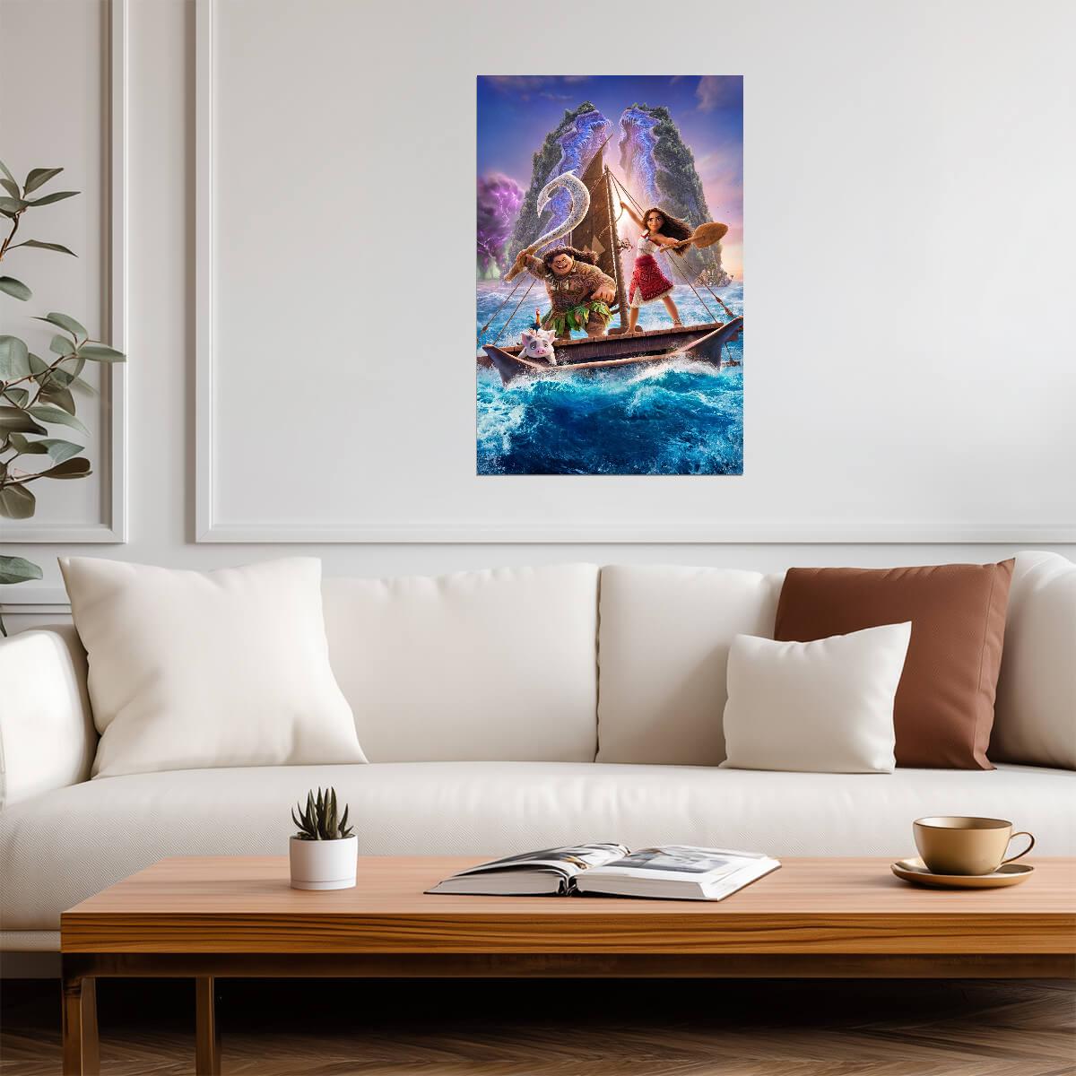 Moana 2 Movie Poster | Moana and Maui at the Split Island - Movies & TV Poster