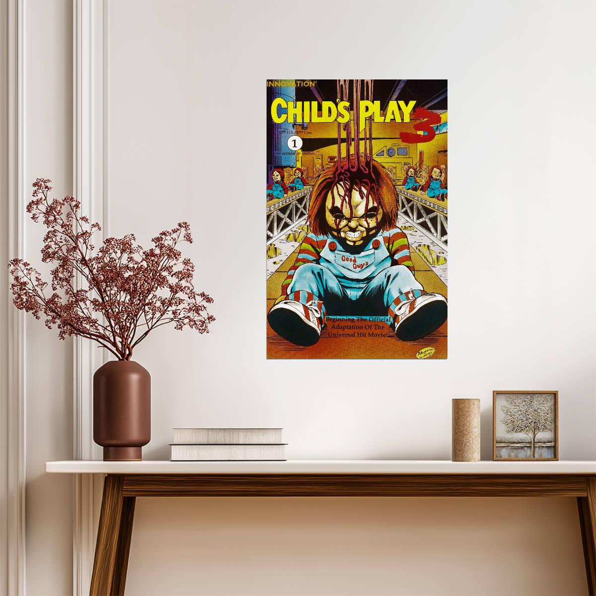 Child's Play 3 Poster | Chucky on the Toy Conveyor | Comic Issue 1 Cover - Graphic & Art Poster