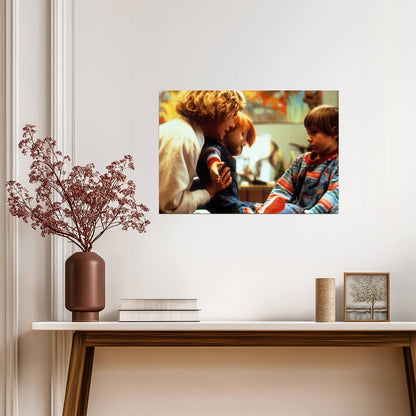 Child's Play 1988 Movie Poster | Karen and Andy Barclay with the Doll - Movies & TV Poster