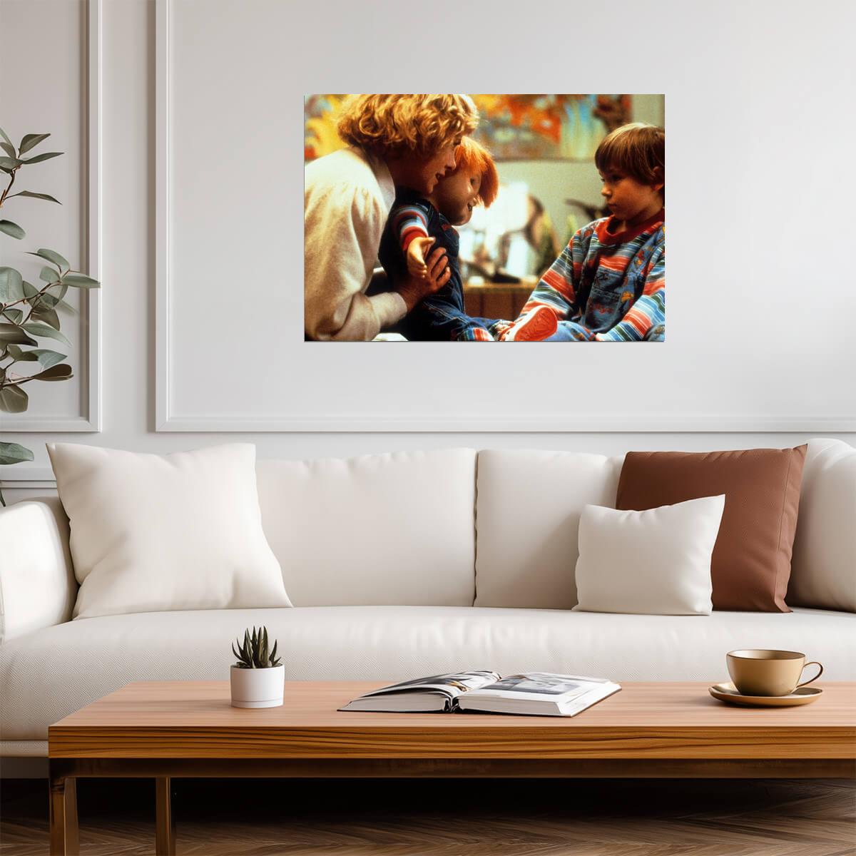 Child's Play 1988 Movie Poster | Karen and Andy Barclay with the Doll - Movies & TV Poster