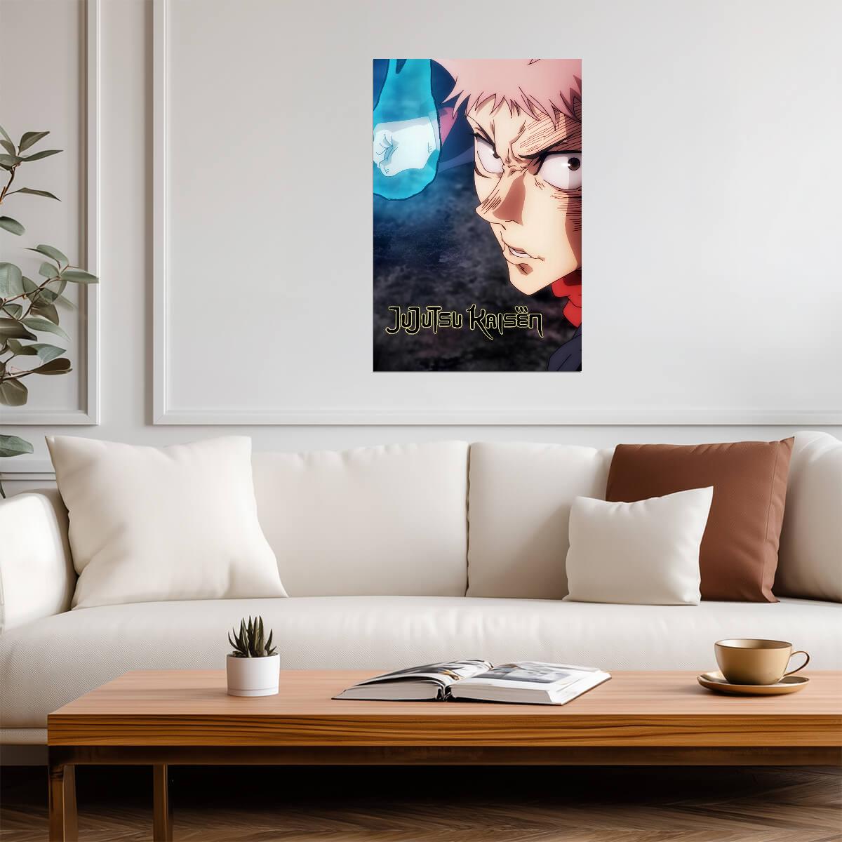 Jujutsu Kaisen Poster | Yuji Itadori Close-Up - Anime Poster
