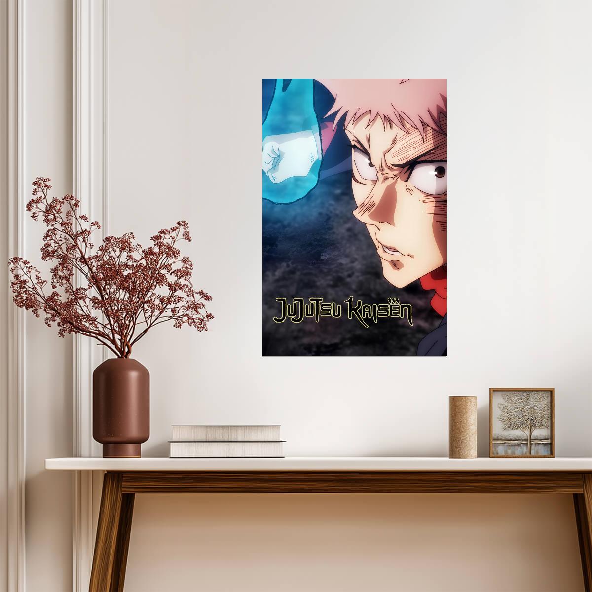Jujutsu Kaisen Poster | Yuji Itadori Close-Up - Anime Poster