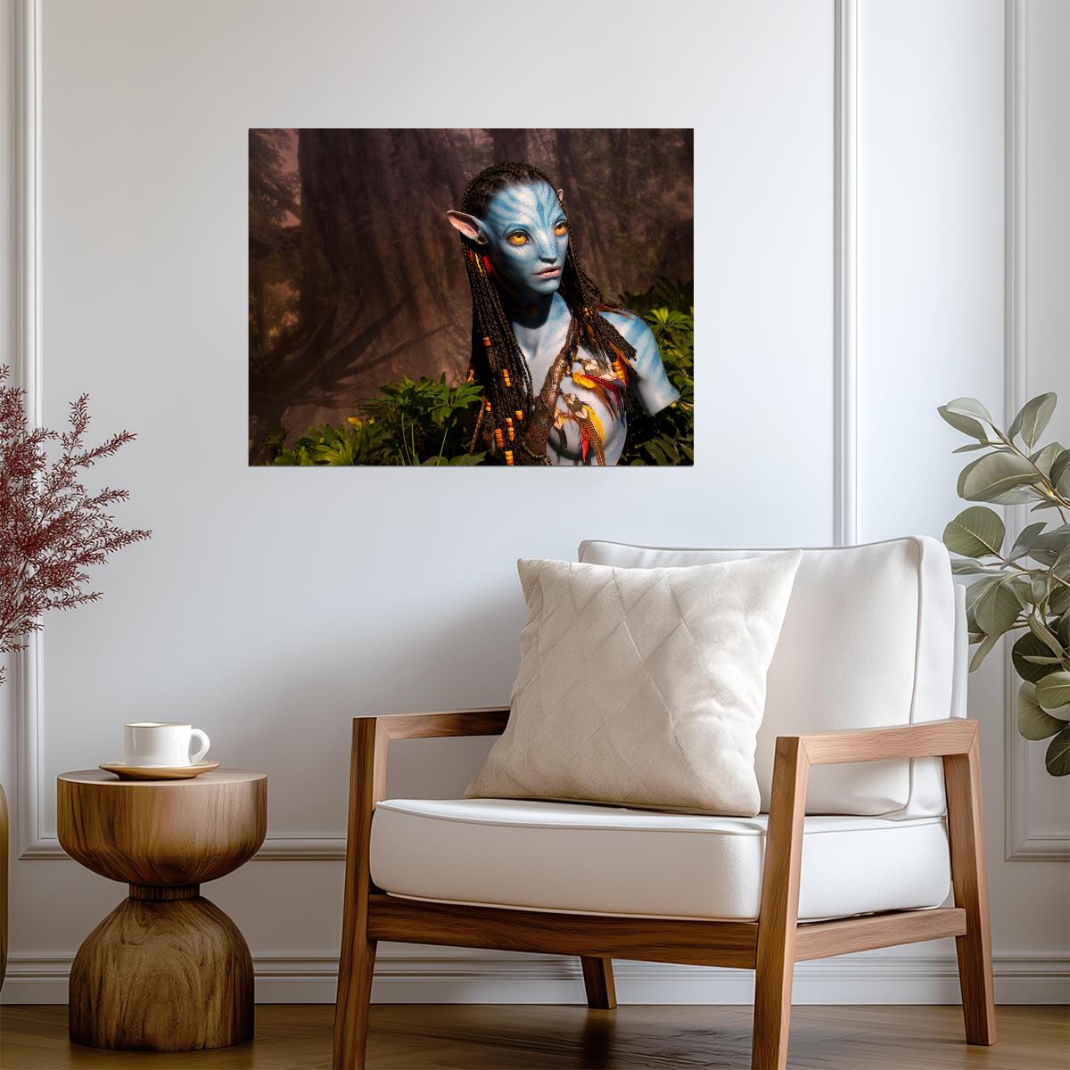 Avatar 2009 Movie Poster | Neytiri among Forest Leaves - Movies & TV Poster