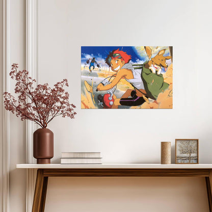 Cowboy Bebop Poster | Edward and Ein on a Scooter - Anime Poster